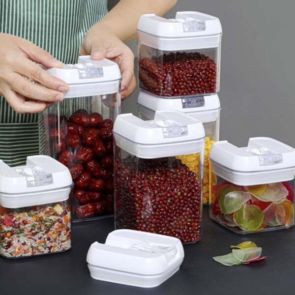 Juego X 6 Frasco Hermeticos Recipiente Organizador Contenedor Tarros Cocina Imback Color Blanco HMJ036 Juego X 6 Frasco Hermeticos Recipiente Organizador Contenedor Tarros Cocina Imback Color Blanco HMJ036