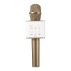 Micrófono Karaoke bluetooth inalámbrico parlante USB Dorado