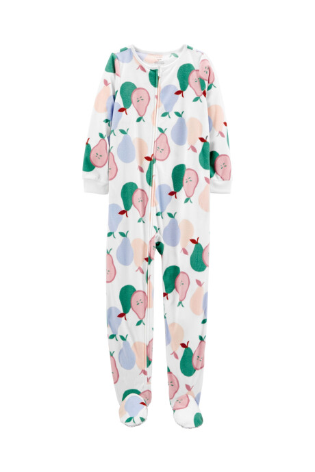Pijama de una pieza de micropolar con pie Sin color