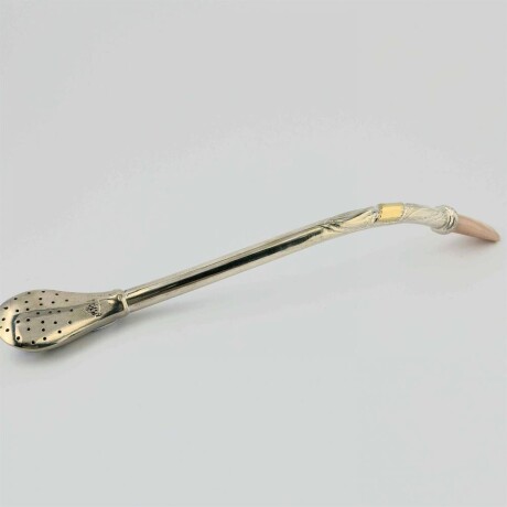 Bombilla de plata. Modelo CRIOLLA con boca de oro y aplique en oro para grabar. Bombilla de plata. Modelo CRIOLLA con boca de oro y aplique en oro para grabar.
