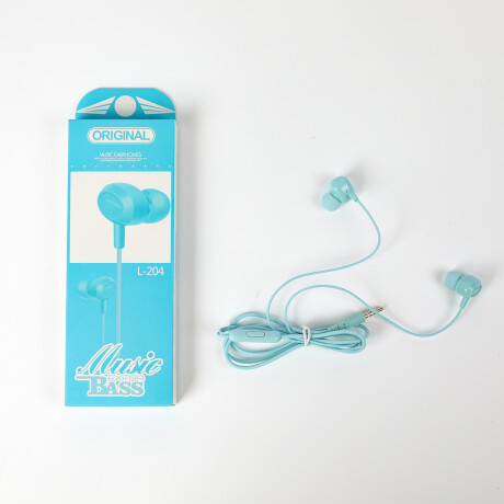 AURICULARES CON CABLE IN EAR L-204 EXTRA BASS AZULES AURICULARES CON CABLE IN EAR L-204 EXTRA BASS AZULES