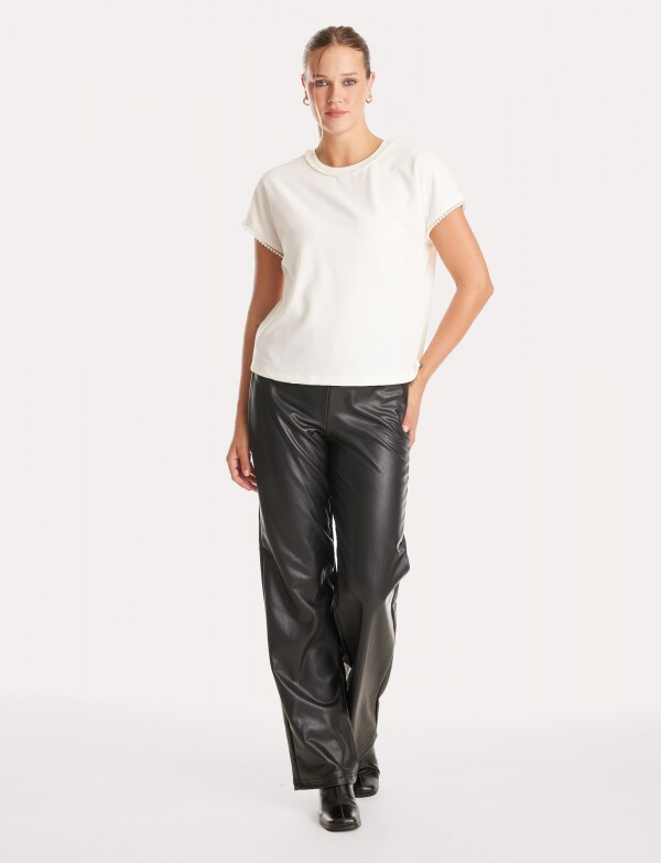 Blusa Perlas CRUDO