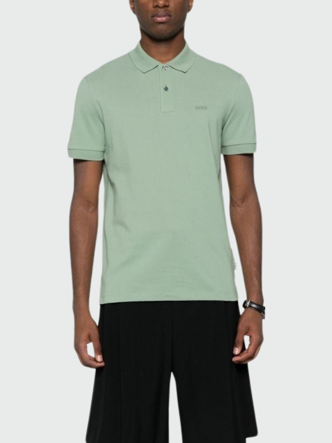 BOSS Polo de Algodón Piqué con Logo Bordado 0