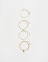 Pulseras Flexibles Sets Strass Pulseras Flexibles Set Con Corazón - Dorado