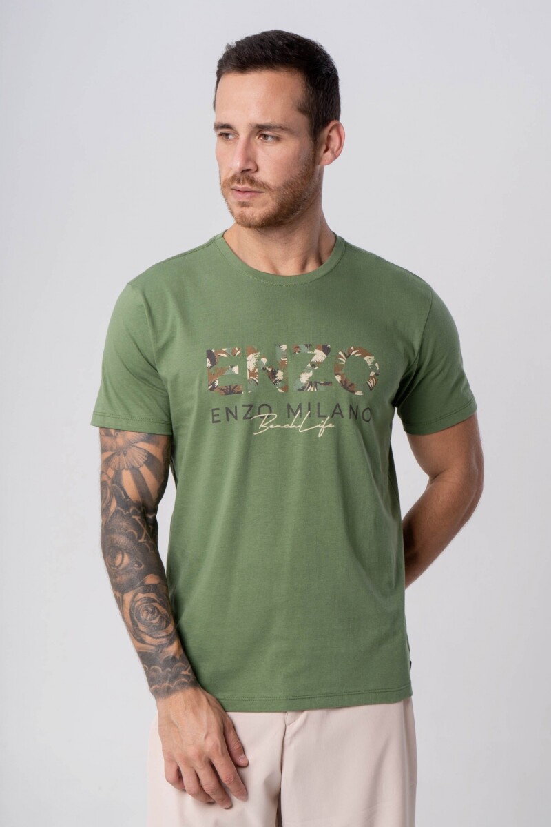 CAMISETA VERDE OSCURO 