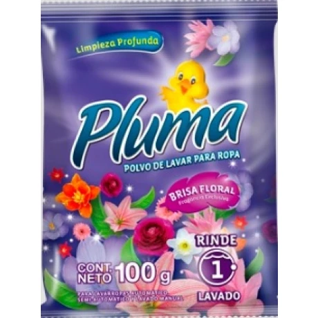 DETERGENTE EN POLVO PLUMA 100 GR DETERGENTE EN POLVO PLUMA 100 GR