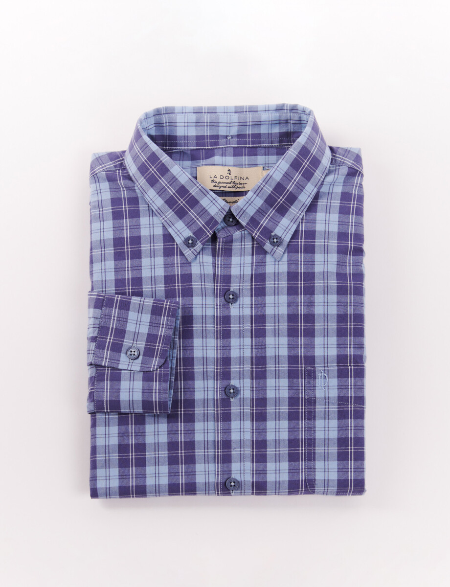 Camisa cuadros azul