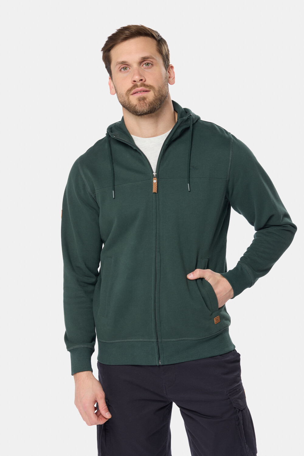 CANGURO CON CIERRE Y CAPUCHA Verde