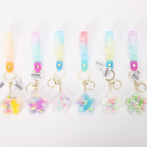 LLAVERO DE PULSERA CON ARENAS MOVEDIZAS LÍQUIDAS (FLOR DE CEREZO) LLAVERO DE PULSERA CON ARENAS MOVEDIZAS LÍQUIDAS (FLOR DE CEREZO)