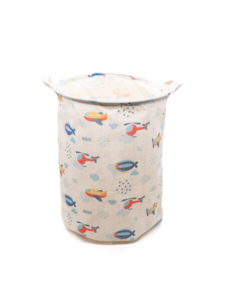 CANASTO ORG. TELA AVIONES ESTAMPADO 1