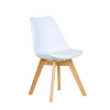 Silla Eames acolchonada con patas de madera Silla Eames acolchonada con patas de madera