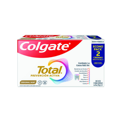 Pasta De Dientes Colgate Total Original Mint 90 Grs. 2 Uds. Pasta De Dientes Colgate Total Original Mint 90 Grs. 2 Uds.