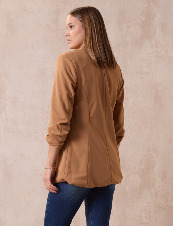 Blazer Manga Frunce TOSTADO