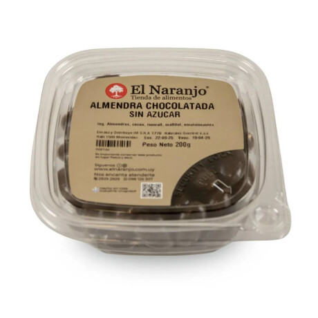 Almendras con Chocolate El Naranjo 200 Grs Sin Azúcar