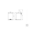 PAPELERA TACHO ACERO INOXIDABLE TRAMONTINA 5LTS PLATEADO