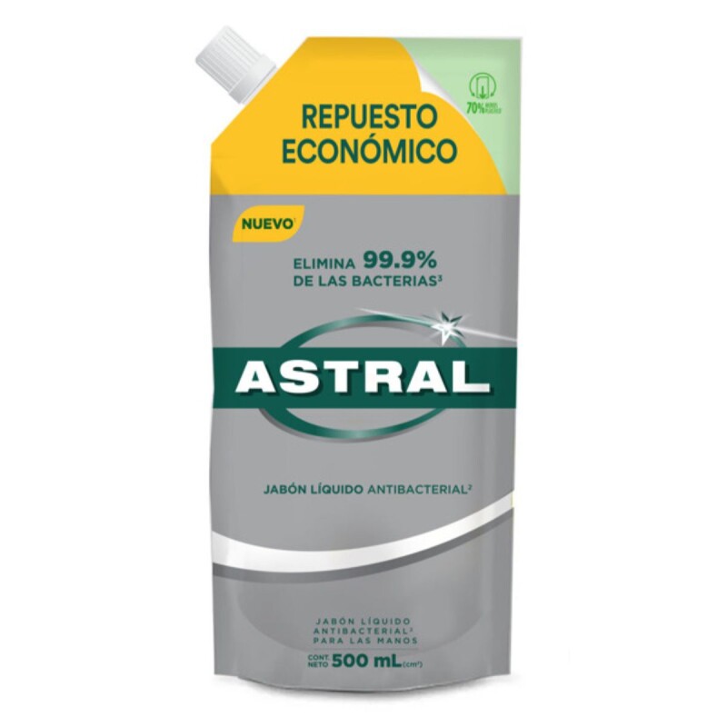 Jabón Líquido Astral Doy Pack Respuesto Económico 500 ML Jabón Líquido Astral Doy Pack Respuesto Económico 500 ML
