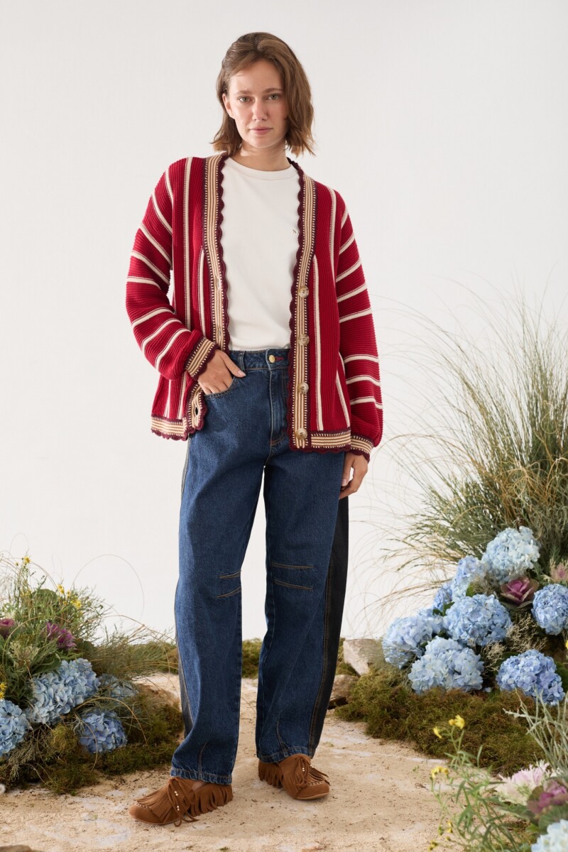 CARDIGAN SUR Rojo