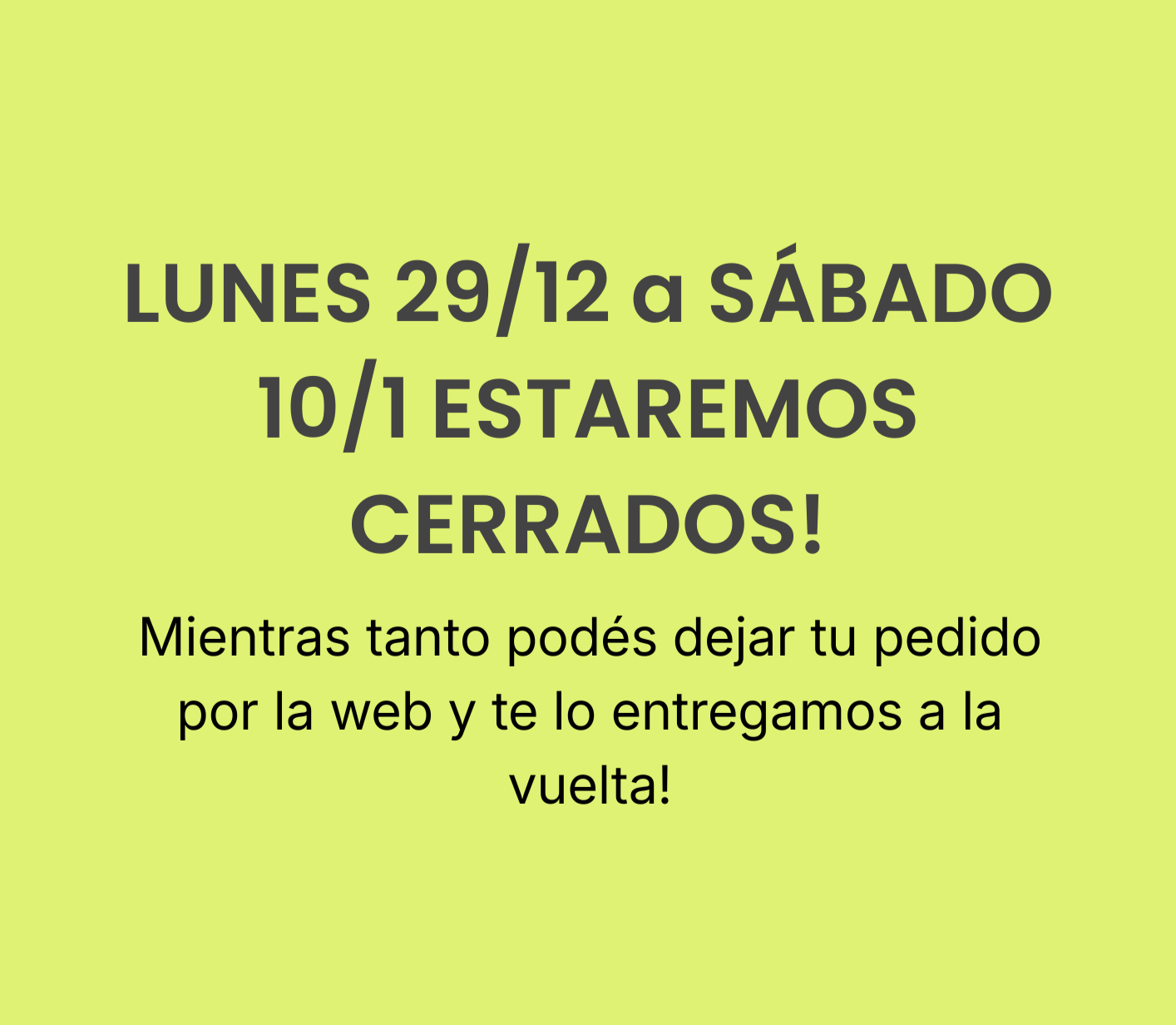 Cerrado por vacaciones