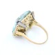 Anillo en oro 18k , aguamarina y brillantes. Anillo en oro 18k , aguamarina y brillantes.