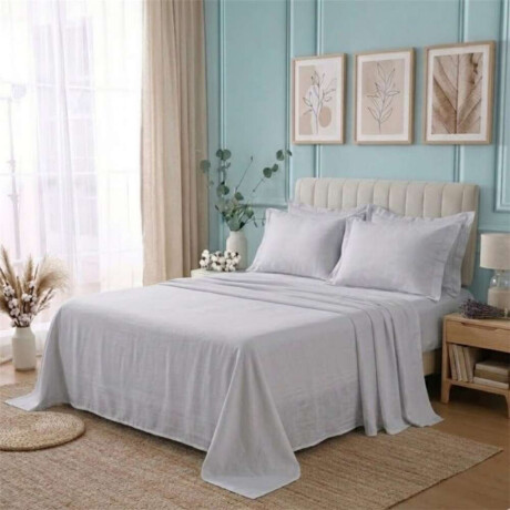 Jgo Sabana Alg 200H Queen 160X200+35Cm Gris Medio