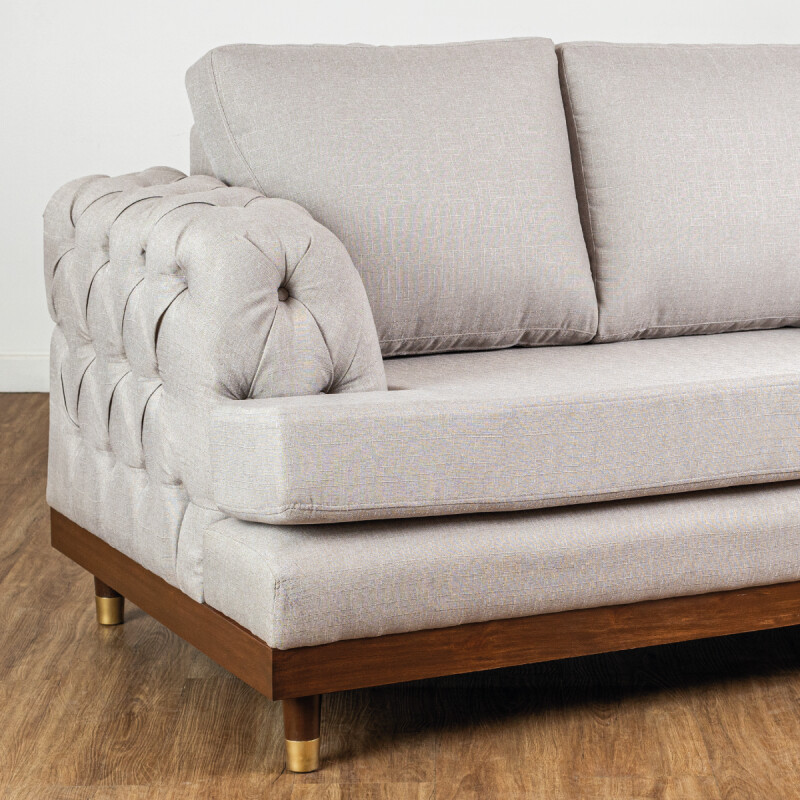 (CD) SOFA FLORENCIA CON CAPITONE 2C - CREMA 305540 Unica