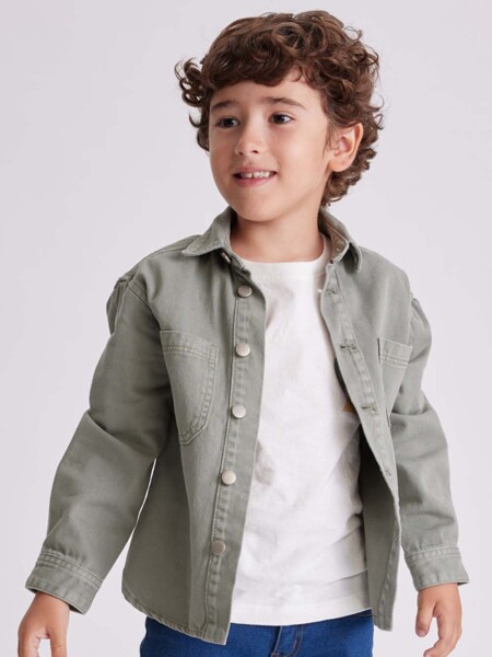 Sobrecamisa de jean Aceituna