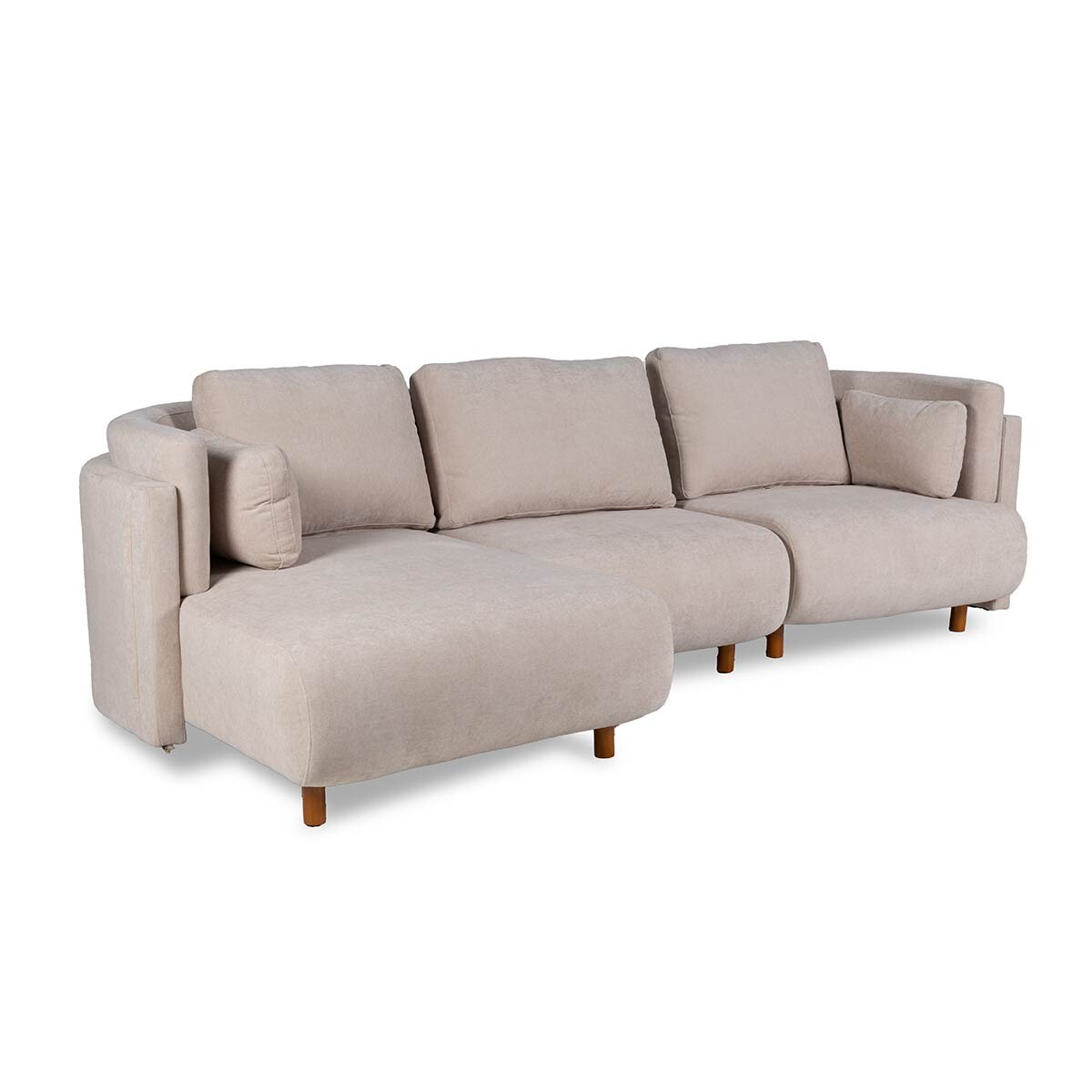 Rinconera Bangkok - Tela Microfibra - Chaise Izquierdo - 12072 (Beige) 