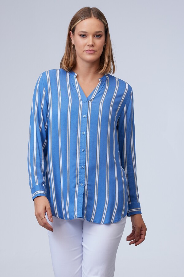 Camisa Lineas AZUL/MULTI