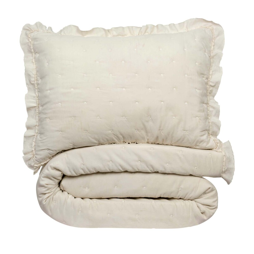 CUBRECAMA FIBRA-SUAVE NATURAL-BEIGE KIDS ANTONIETA, ARENA ARENA