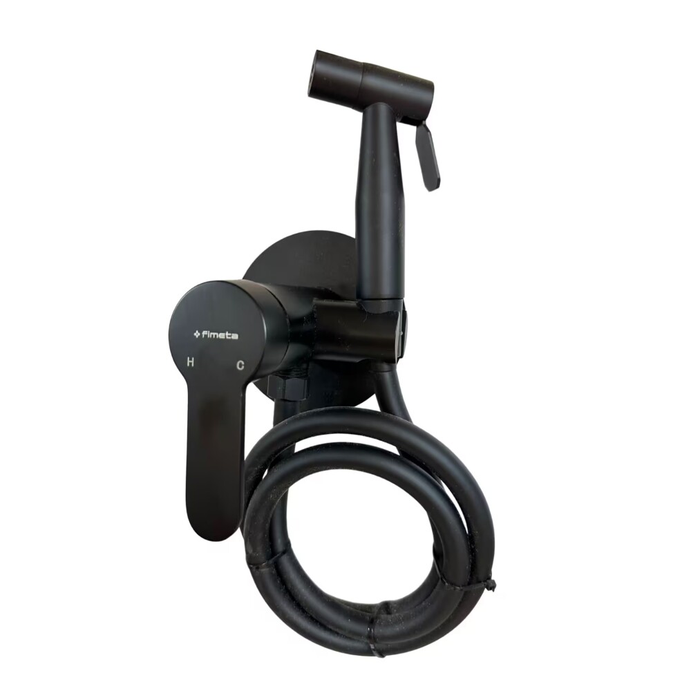 Grifería de ducha higiénica Monocomando embutir Milano Negro Mate Grifería De Ducha Higiénica Monocomando Embutir Milano Negro Mate