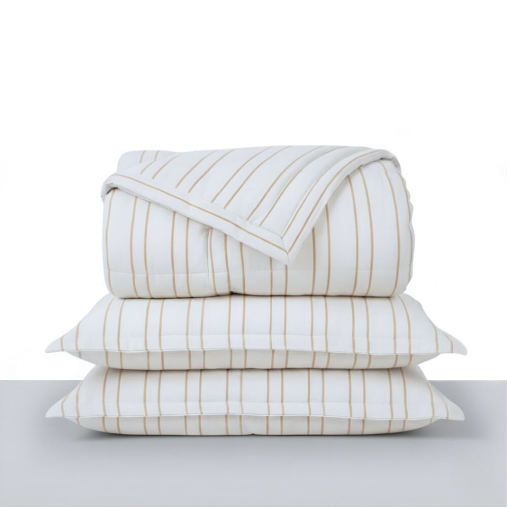 Pack Acolchado + Fundas - 2 Plazas - Naturale Oasis Beige