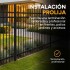 Poste Para Reja Modular Cerco Seguridad Hierro 2,40 Metros Color Negro
