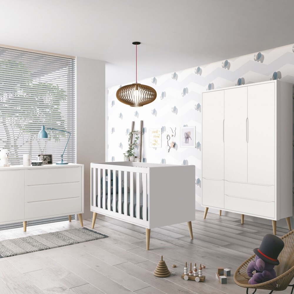 Cuna Convertible Bebé - Theo Blanco