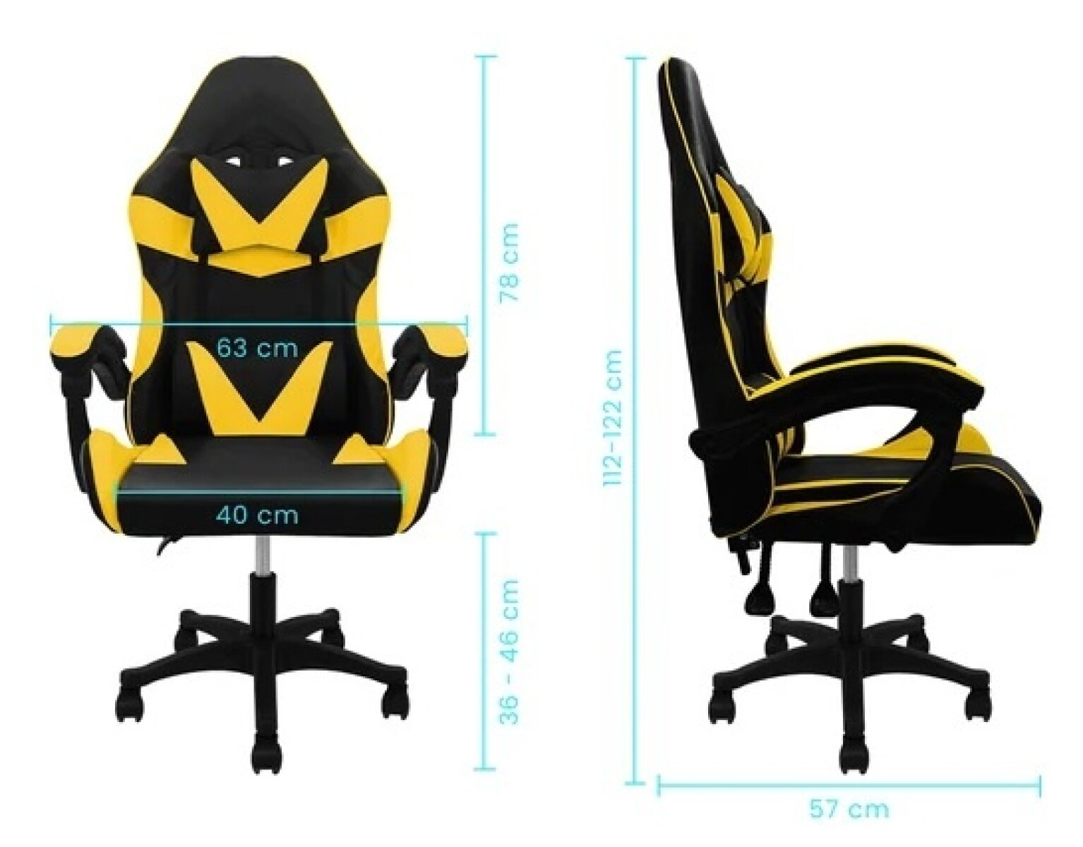 Silla Gamer Lumax Rom - AMARILLO 