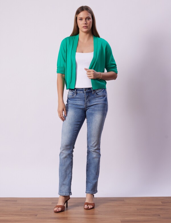Cardigan Puño Botones VERDE