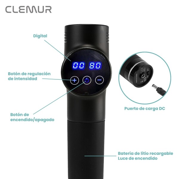 Masajeador Corporal 6 Cabezales Pistola Inalambrico Digital Motor Profesional Masajeador Corporal 6 Cabezales Pistola Inalambrico Digital Motor Profesional