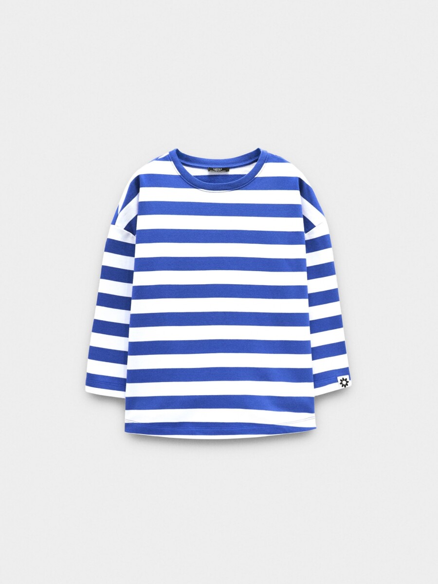 Sudadera A Rayas azul