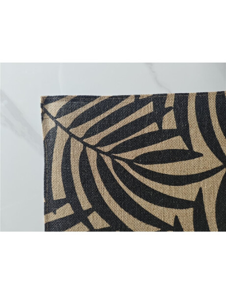 INDIVIDIUAL YUTE HOJAS 45x30CM NATURAL/NEGRO INDIVIDIUAL YUTE HOJAS 45x30CM NATURAL/NEGRO