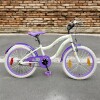 Bicicleta Infantil Baccio Mystic Rodado 20 De Paseo Con Ruedas Estabilizadoras Blanco/Violeta