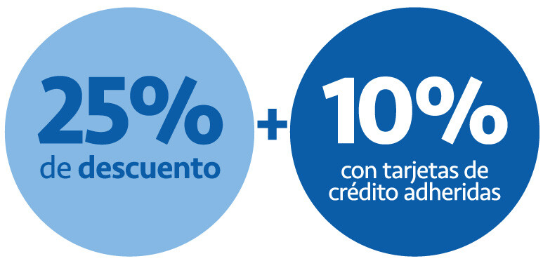 25% Club El País+10% Itaú en $