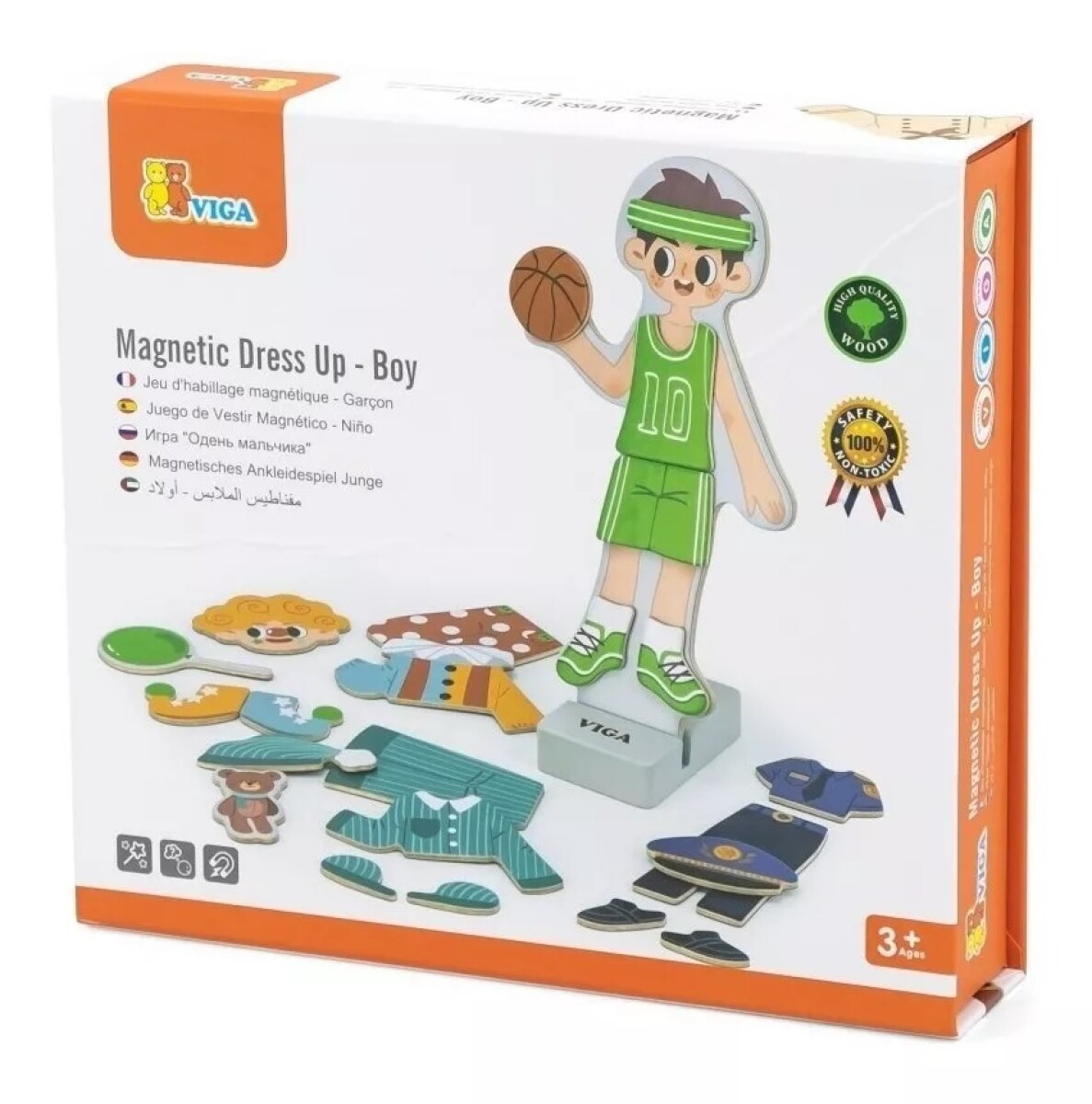 Juego De Vestir Magnético Nene De Madera Viga 