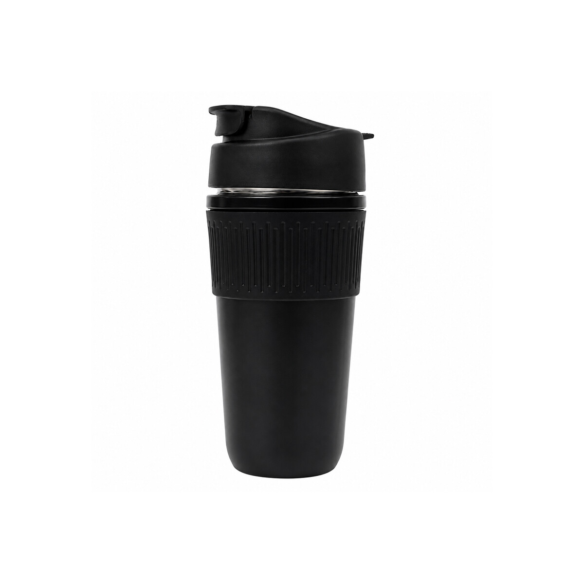 Vaso térmico con tapa hermética 450ml - Negro 