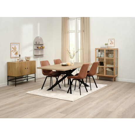 Mesa De Comedor Nortoft 95X200 Roble/Negro