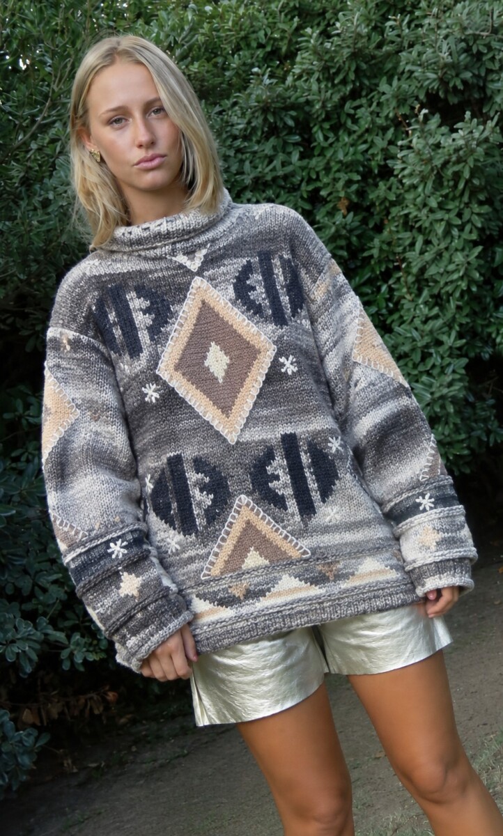 Sweater Gitano Lana - Base Topo Jaspeado 