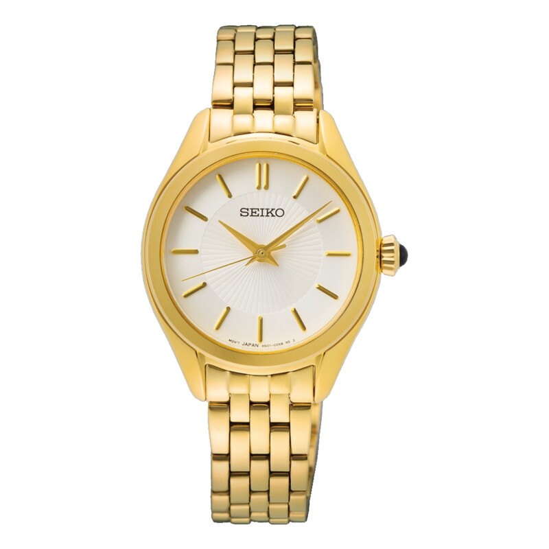 Reloj Seiko SUR538P1 para mujer con correa de acero dorada Dorado