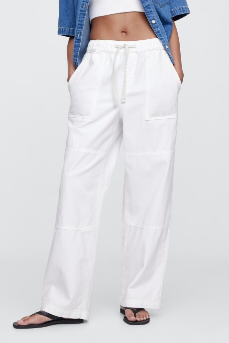 Jean Barrel Pull On Mujer New Off White