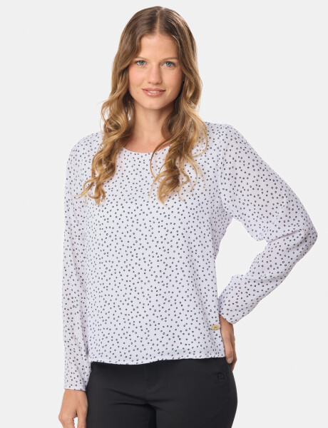 BLUSA ESTAMPADA CLÁSICA Burbujas