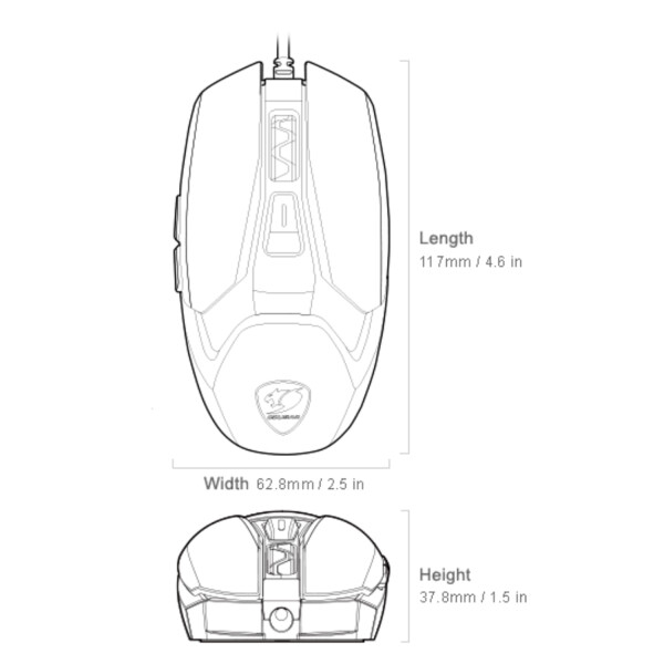 Mouse Gamer Cougar Airblader Cgr-wonb-410m MOUSE COUGAR AIRBLADER