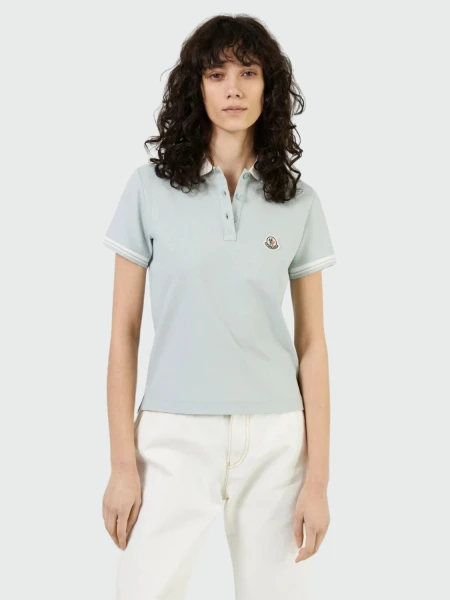 Moncler -Remera polo de algodón manga corta 0