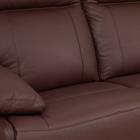 RECLINABLE 3 CUERPOS CUERO MARRON HOSHI MERLOT